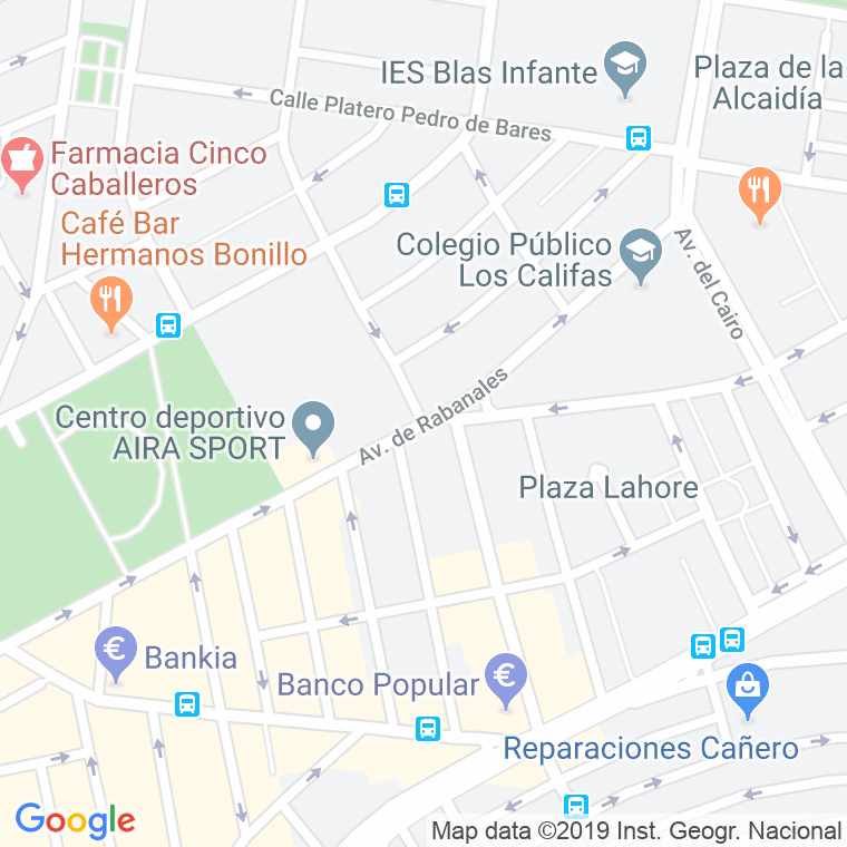 Código Postal calle Rabanales, De, avenida en Córdoba