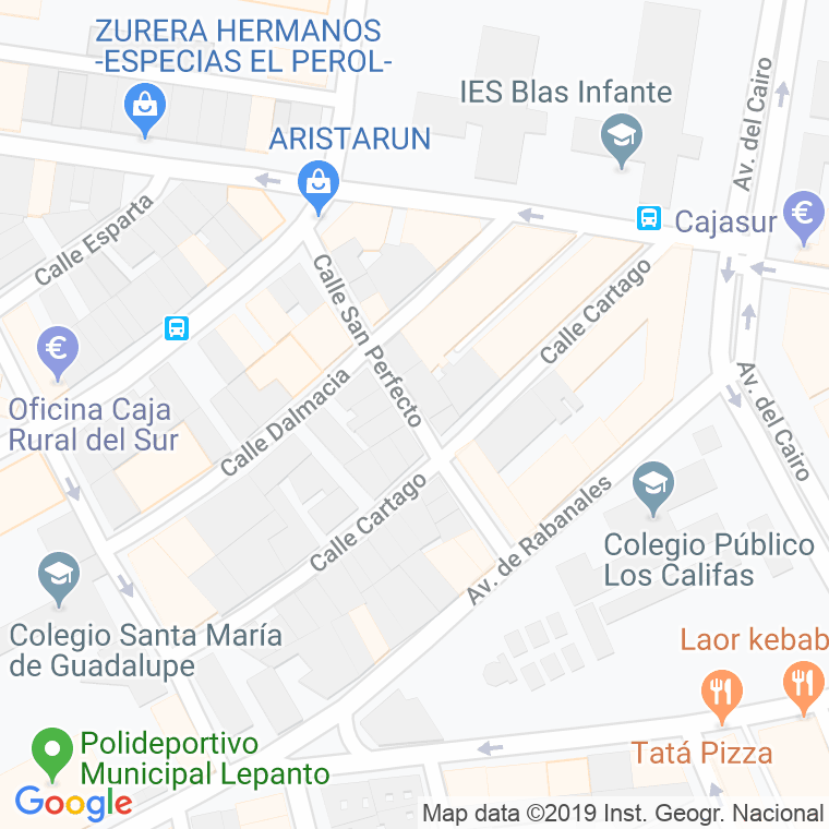Código Postal calle San Perfecto en Córdoba
