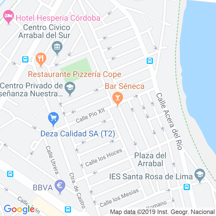 Código Postal calle Pio Xii en Córdoba