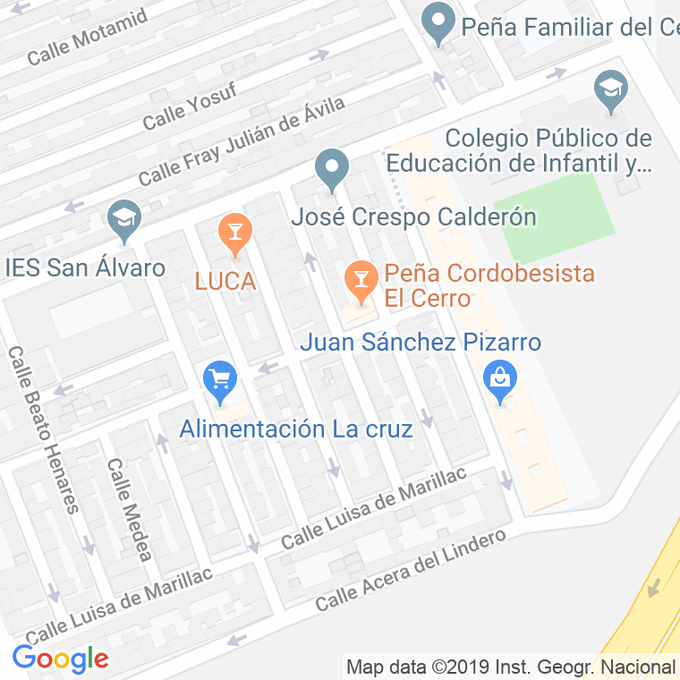 Código Postal calle Pola Argentaria en Córdoba