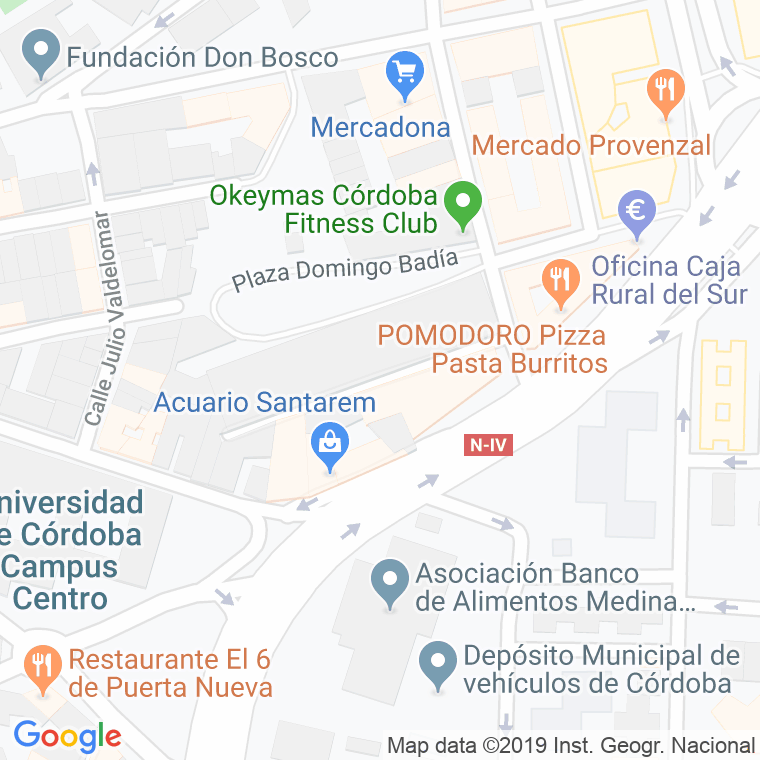 Código Postal calle Escritor Perez De Rivas en Córdoba