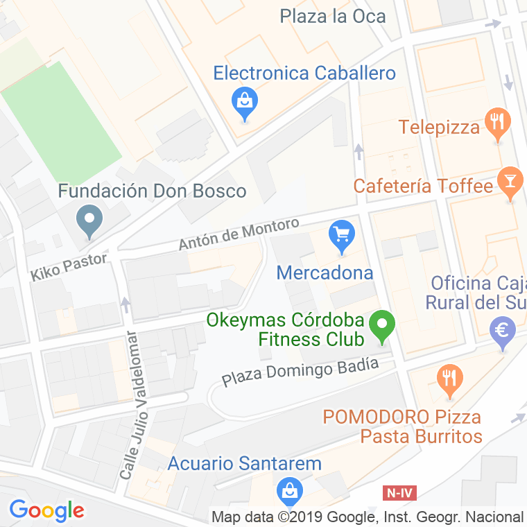 Código Postal calle Francisco Moreno Anguita en Córdoba