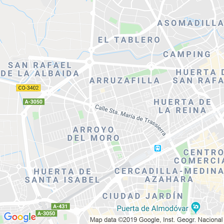 Código Postal calle Cordoba (Santa Maria De Trassierra), avenida en Córdoba