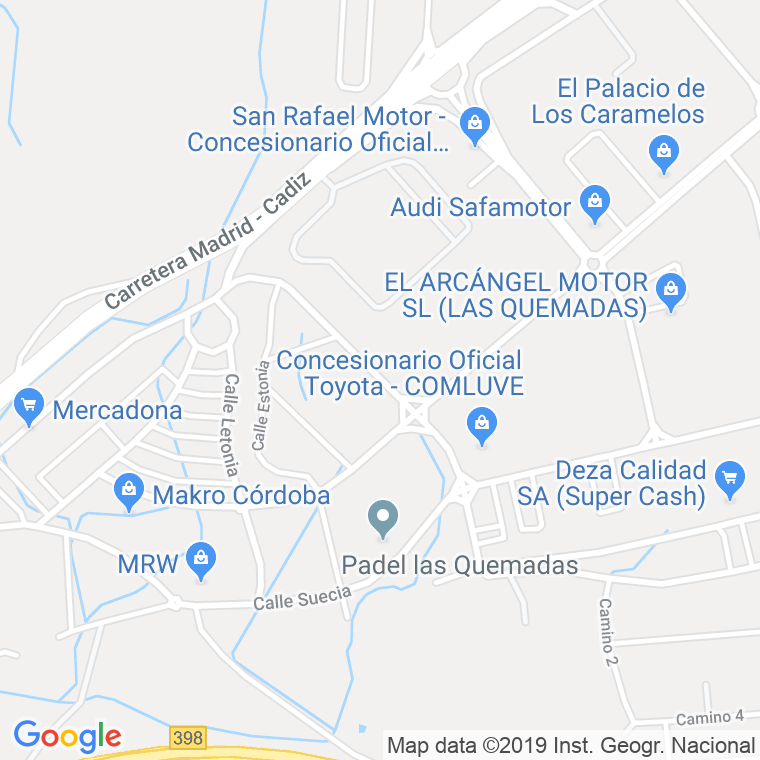 Código Postal calle Andres Barrera en Córdoba