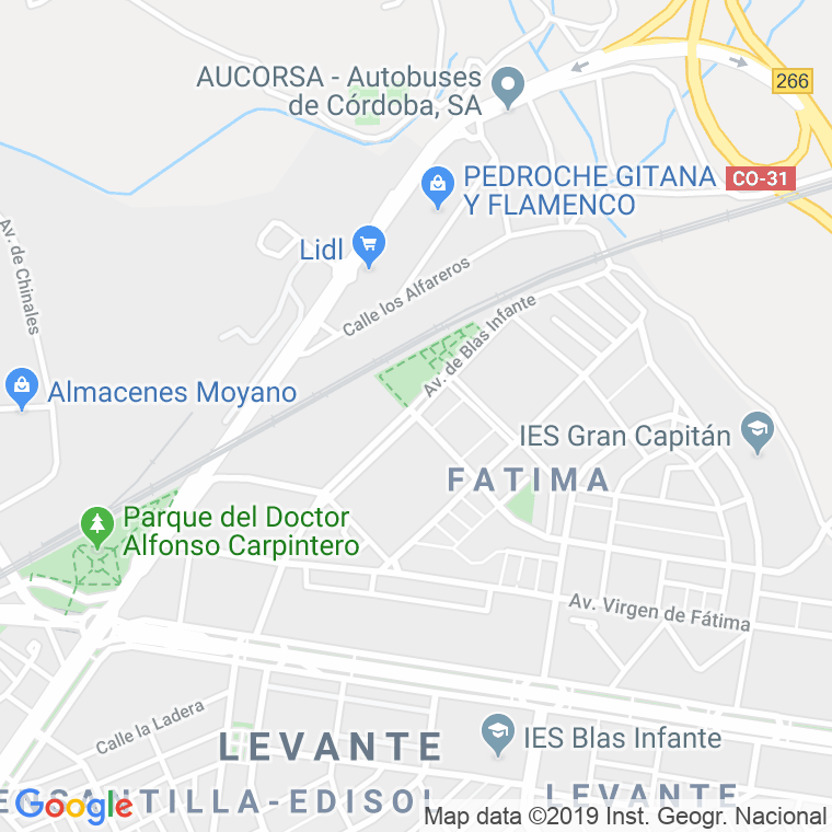Código Postal calle Blas Infante, De, avenida en Córdoba