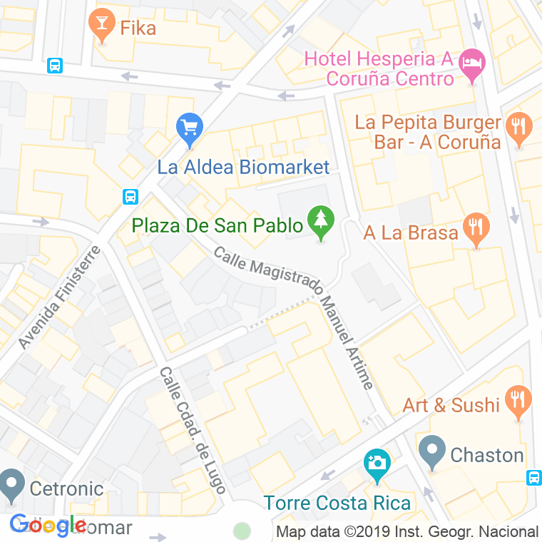 Código Postal calle Atocha Laberinto en A Coruña