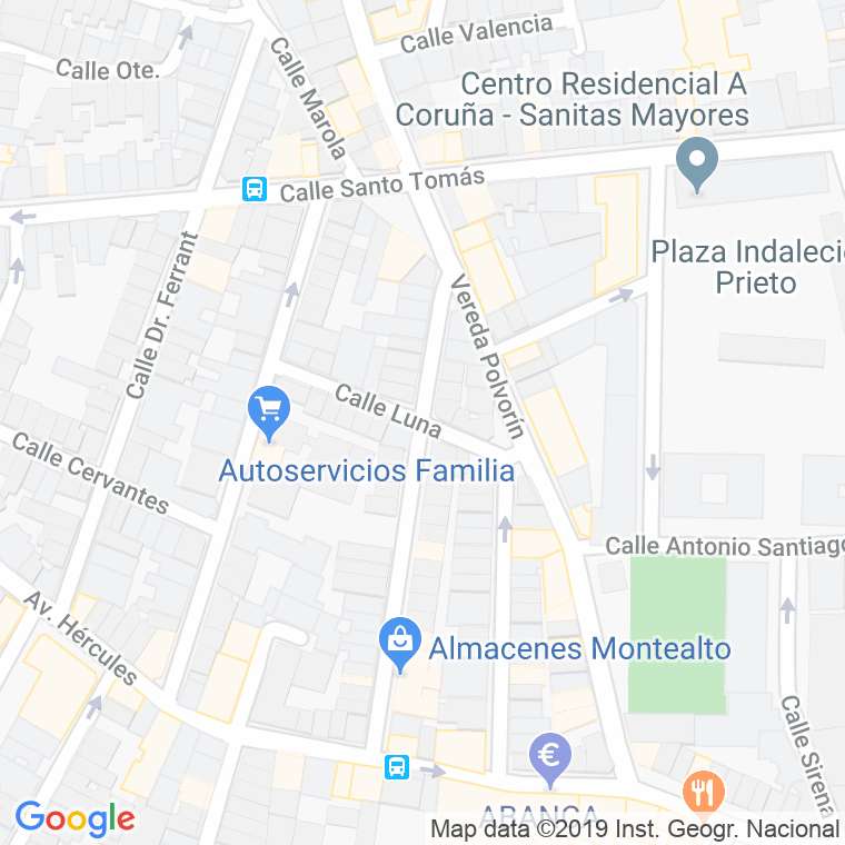 Código Postal calle Luna en A Coruña