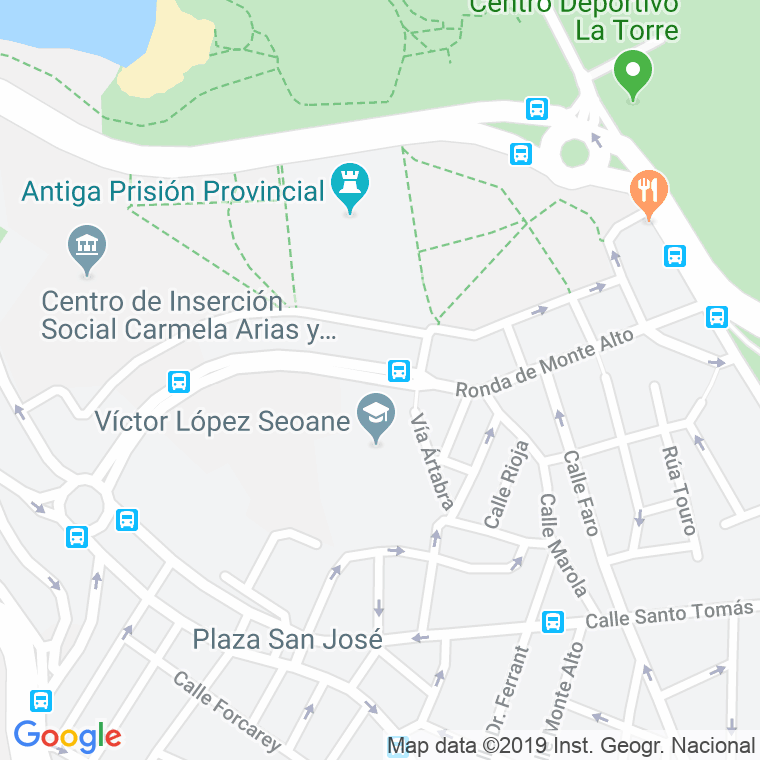 Código Postal calle Monte Alto, ronda en A Coruña
