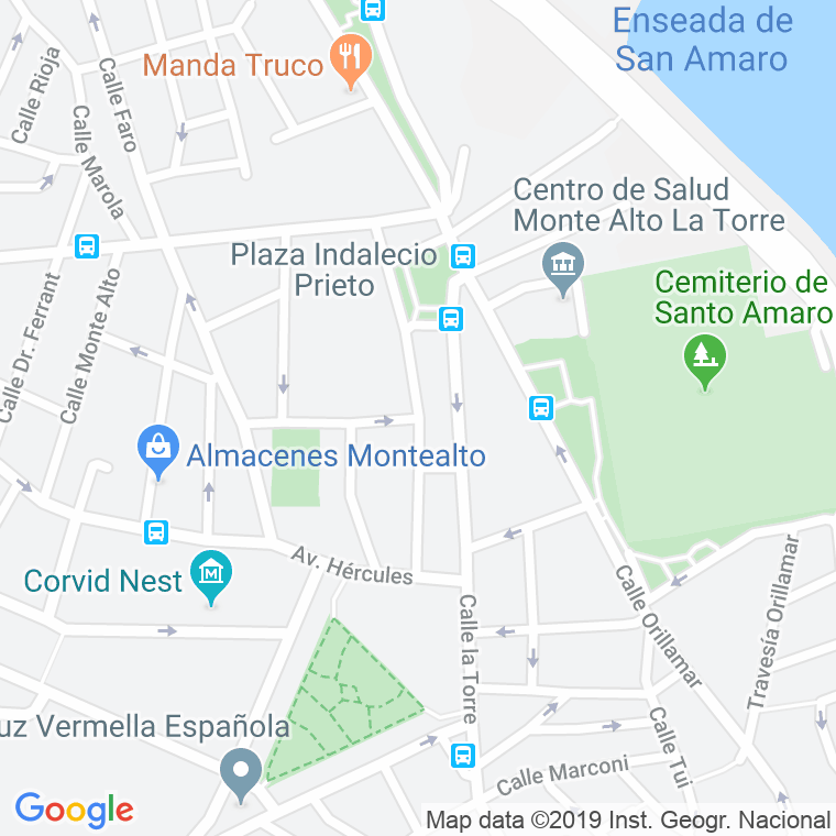 Código Postal calle Parque, praza en A Coruña