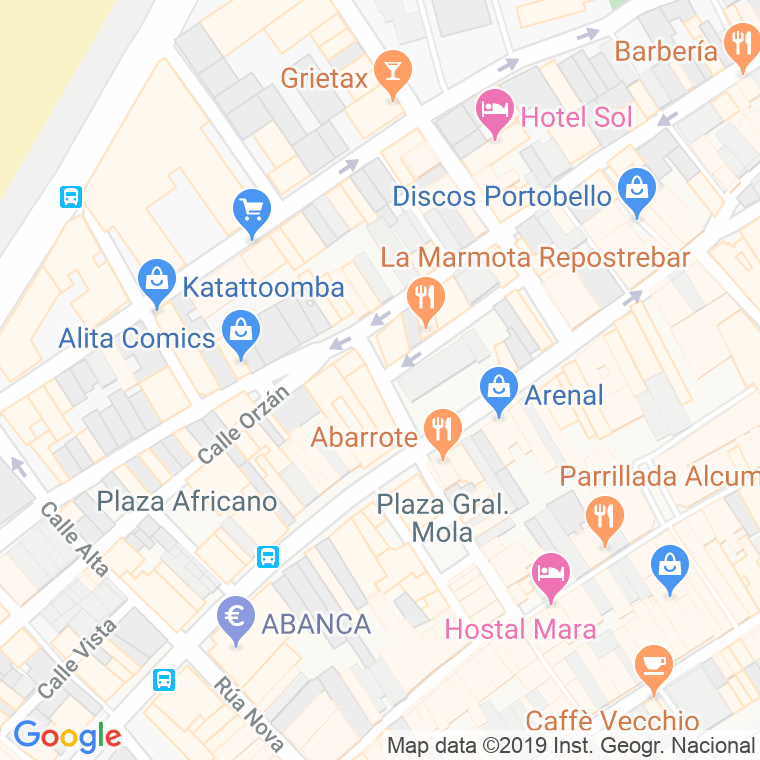 Código Postal calle Portico De San Andres en A Coruña