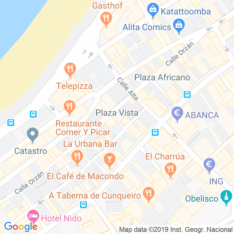 Código Postal calle Vista, praza en A Coruña