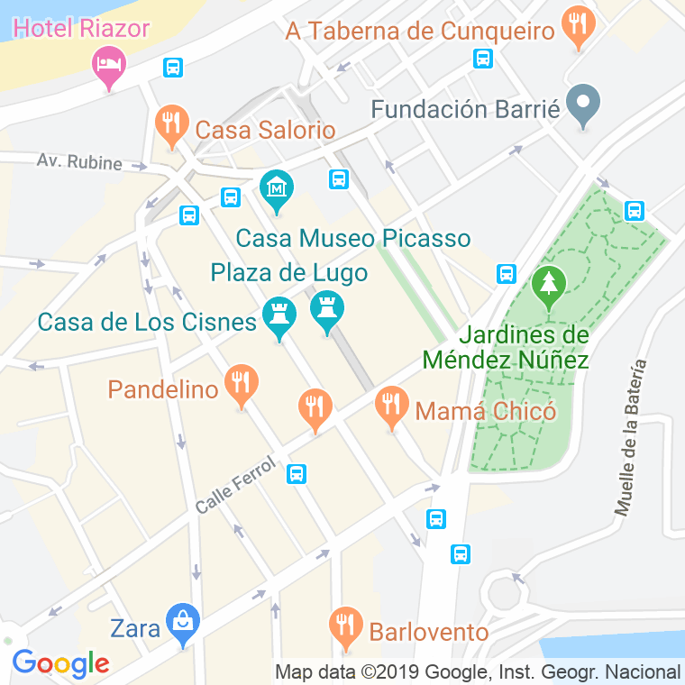 Código Postal calle Lugo Plaza en A Coruña