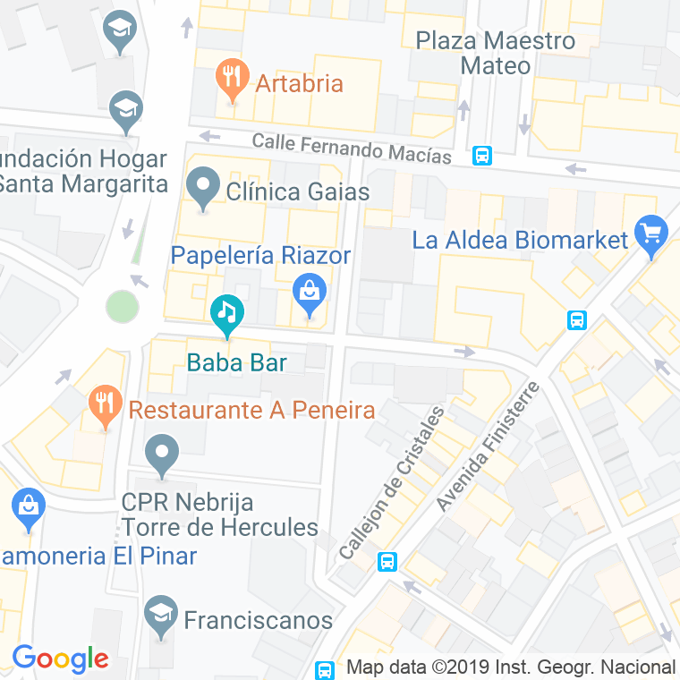 Código Postal calle Perez Cepeda en A Coruña