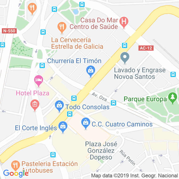Código Postal calle Ramon Y Cajal en A Coruña