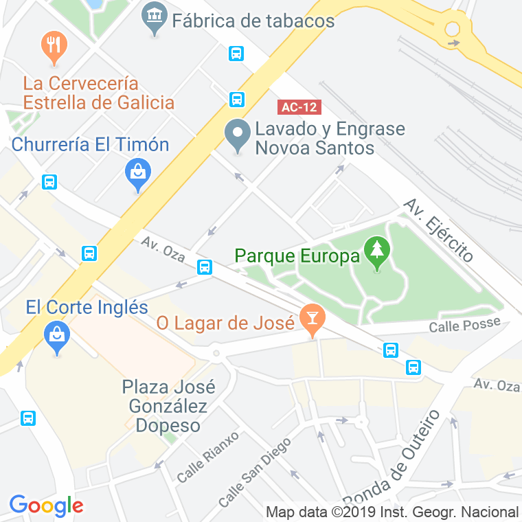 Código Postal calle Rio De Monelos en A Coruña