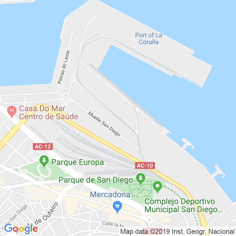 Código Postal calle San Diego (Rellenado) en A Coruña