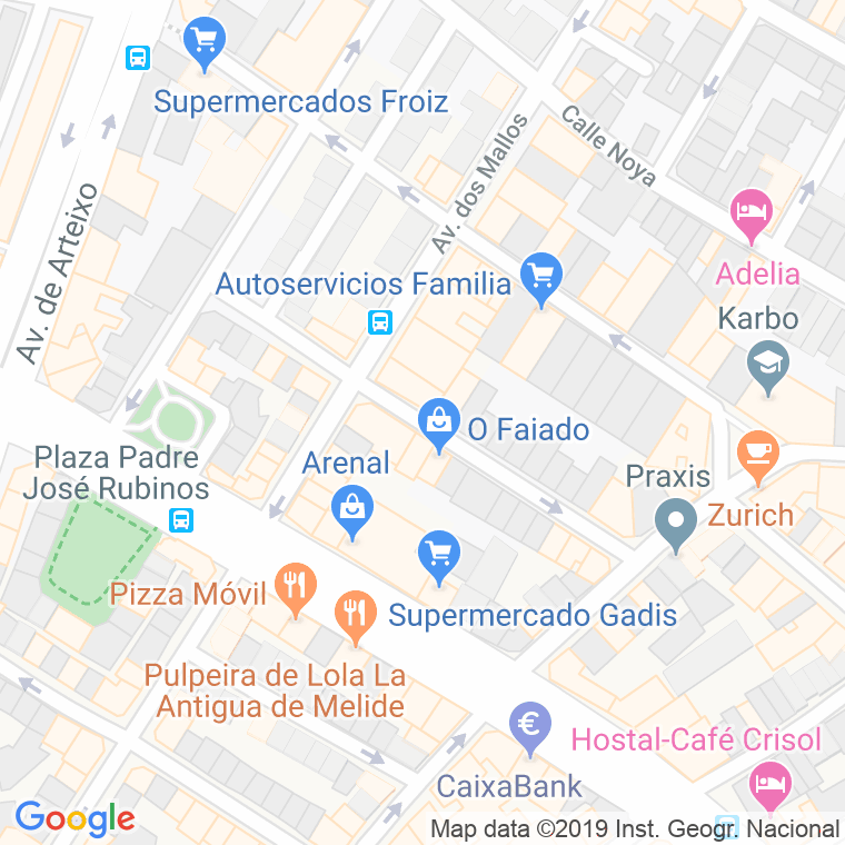 Código Postal calle Eugenio Carre Aldao en A Coruña
