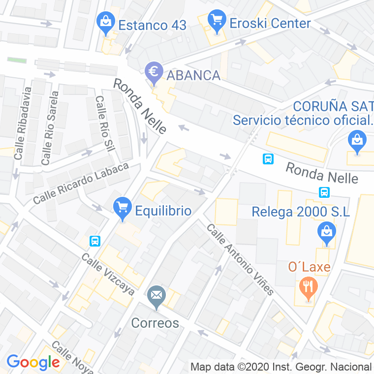 Código Postal calle Nelle, travesia (Impares Del 1 Al Final)  (Pares Del 2 Al Final) en A Coruña