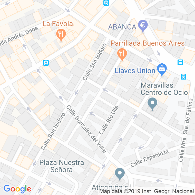 Código Postal calle Rio Arnoya en A Coruña