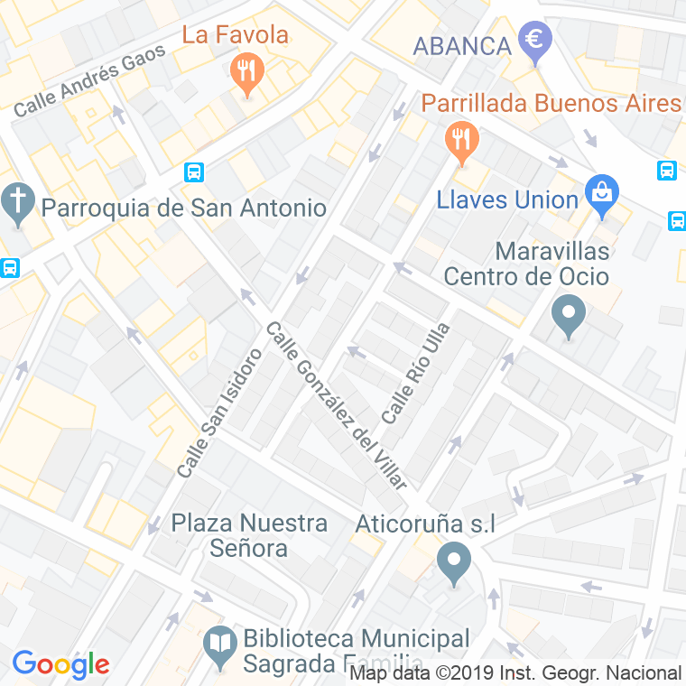 Código Postal calle Rio Sor en A Coruña