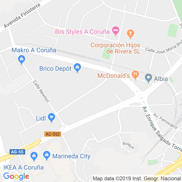 Código Postal calle Galileo en A Coruña