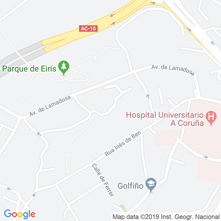 Código Postal calle Lamadosa, lugar en A Coruña