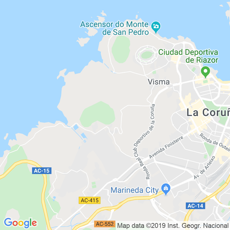 Código Postal calle Gaton, lugar en A Coruña