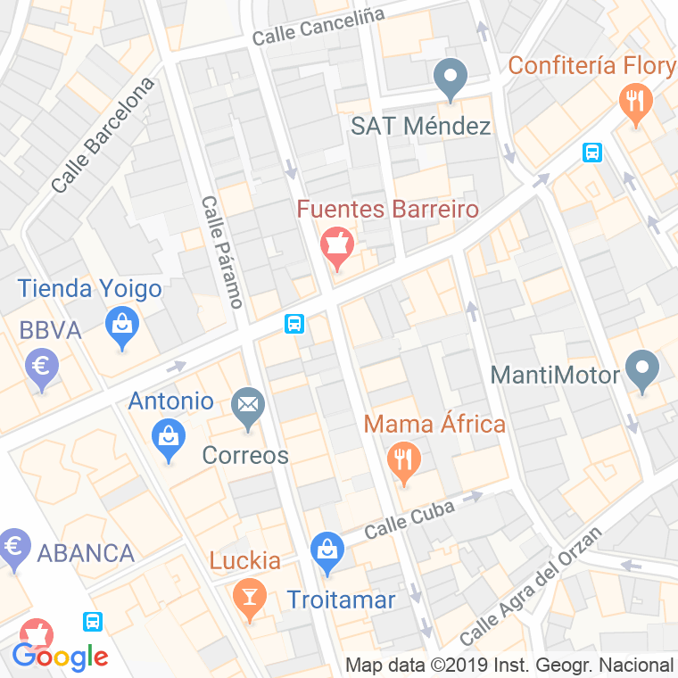Código Postal calle Pascual Veiga   (Impares Del 1 Al 39)  (Pares Del 2 Al 32) en A Coruña