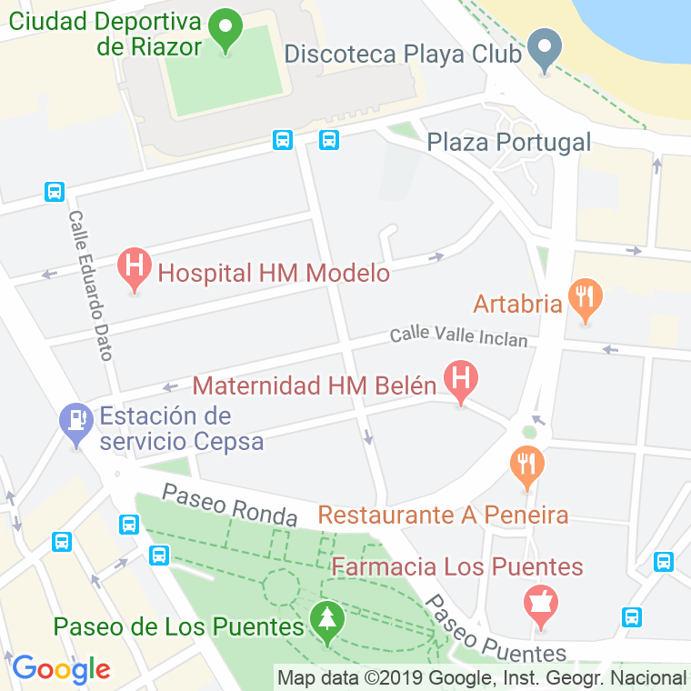Código Postal calle Perez Lugin en A Coruña
