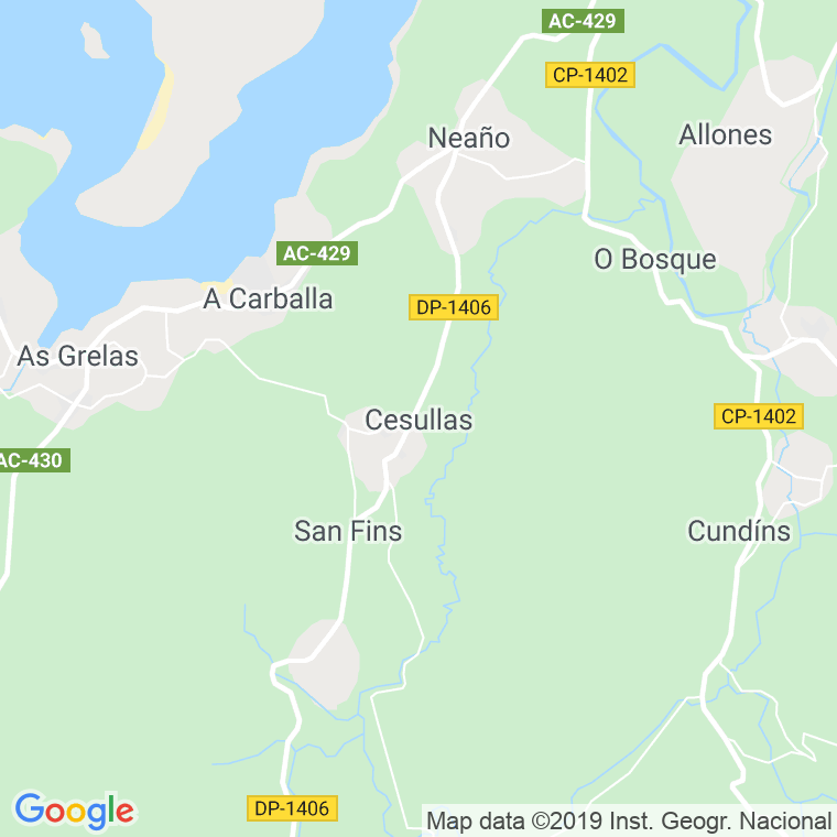 Código Postal de Fontela (Cesullas) en Coruña