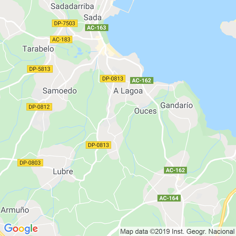 Código Postal de Bergondiño en Coruña