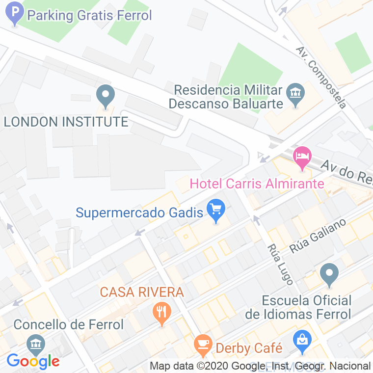 Código Postal calle Cruz en Ferrol