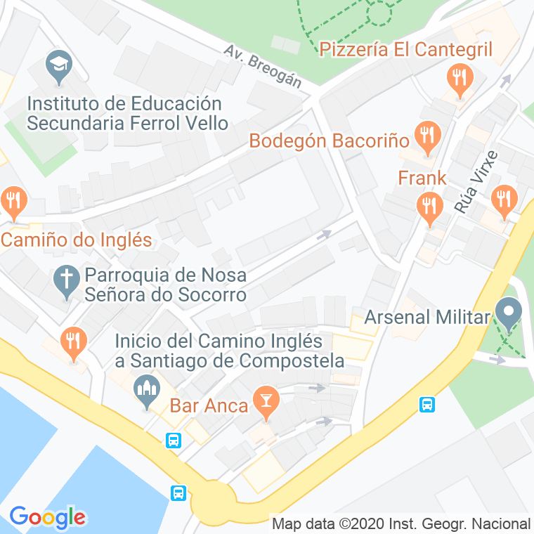 Código Postal calle Manuel Comellas en Ferrol