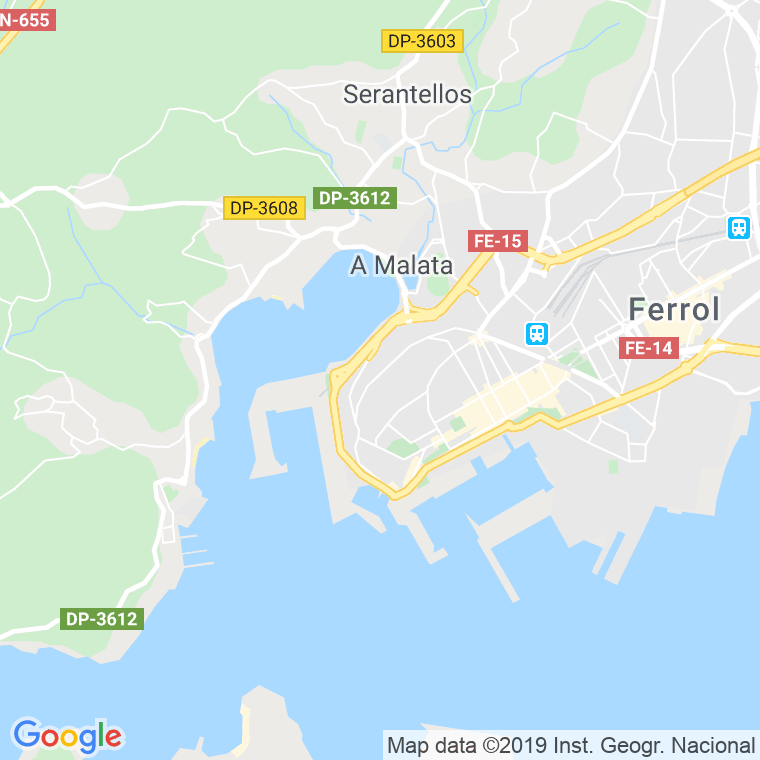 Código Postal calle Virgen en Ferrol