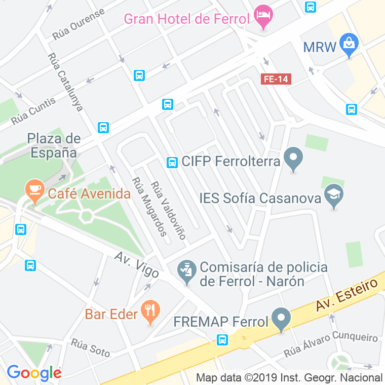 Código Postal calle Euzkadi en Ferrol