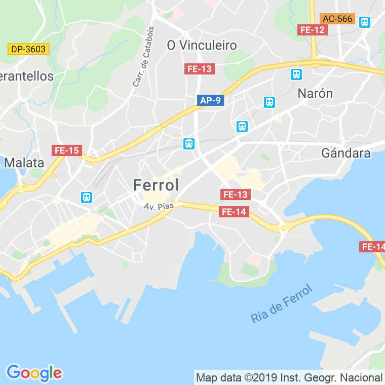 Código Postal calle Outeiro en Ferrol