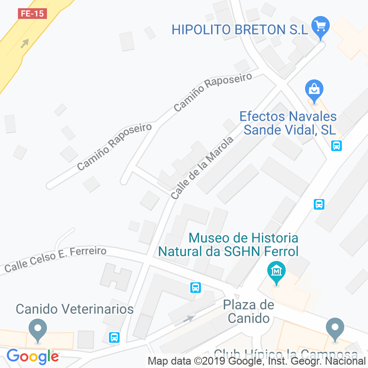 Código Postal calle Marola en Ferrol