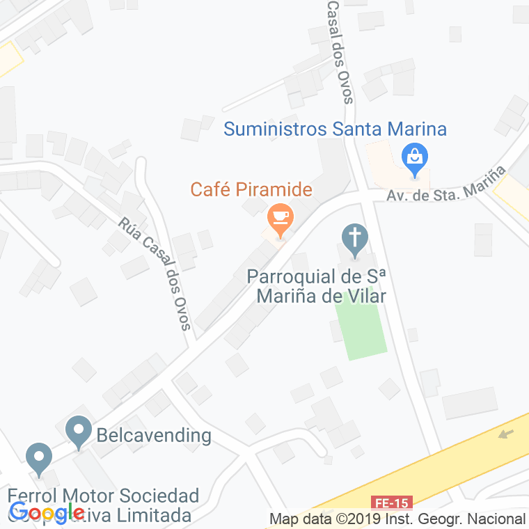Código Postal calle Santa Marina, avenida en Ferrol
