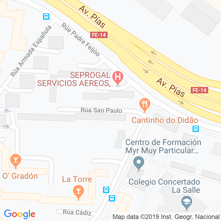Código Postal calle Sao Paulo en Ferrol