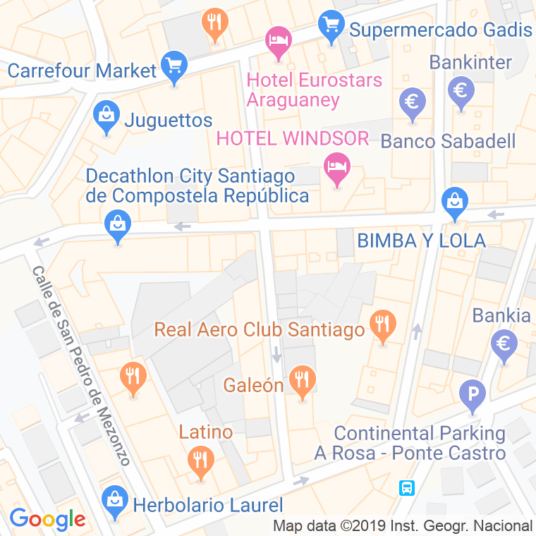 Código Postal calle Alfredo Brañas en Santiago de Compostela