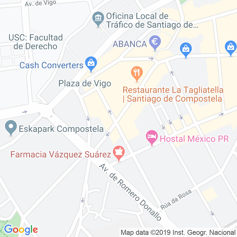 Código Postal calle Frai Rosendo Salvado en Santiago de Compostela