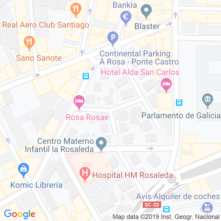 Código Postal calle Manuel Colmeiro en Santiago de Compostela