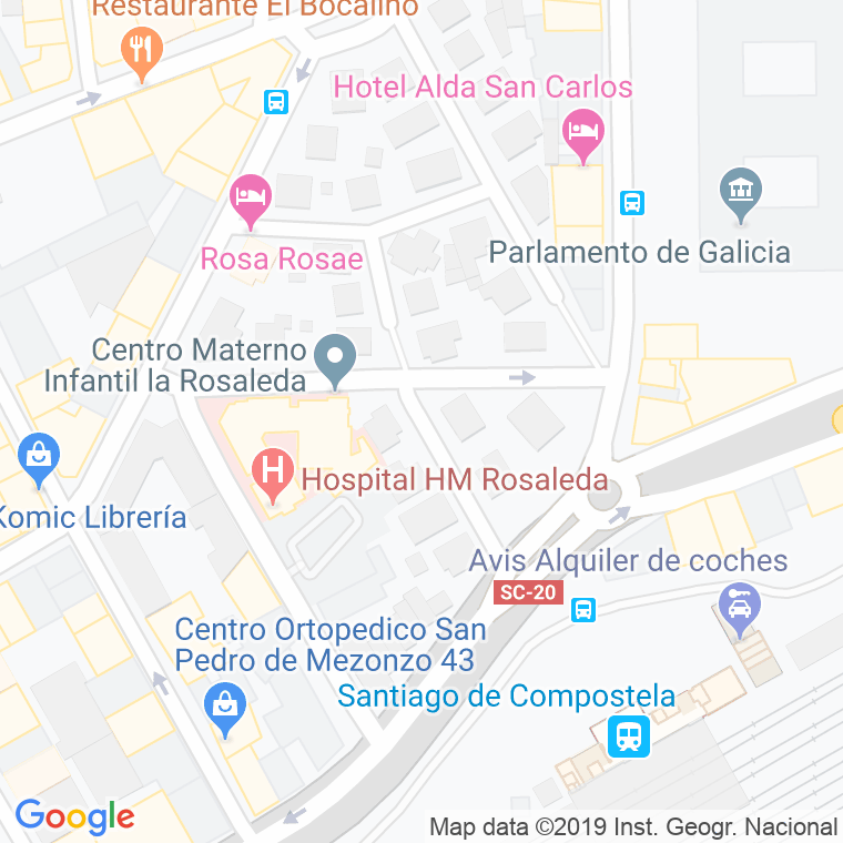 Código Postal calle Manuel Murguia en Santiago de Compostela