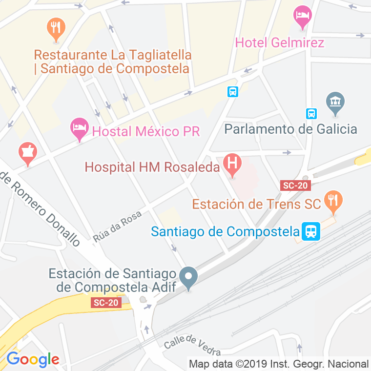 Código Postal calle Rosa, Da en Santiago de Compostela