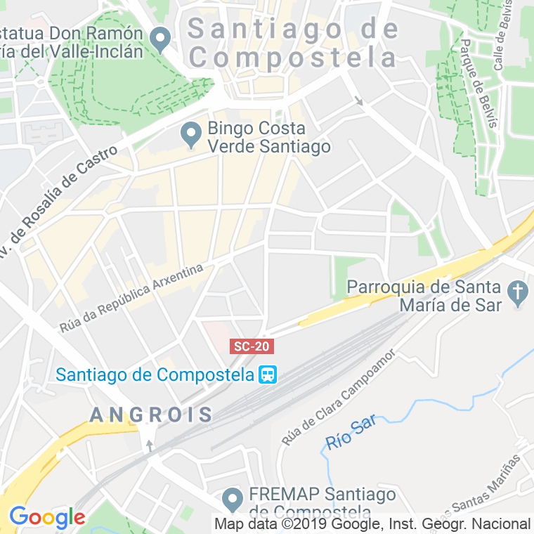 Código Postal calle Horreo en Santiago de Compostela