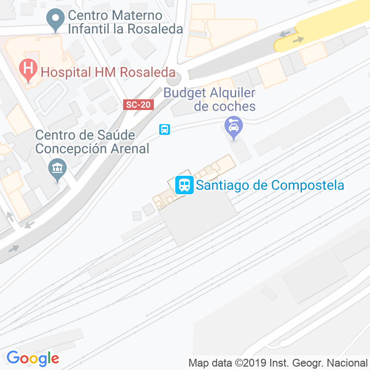 Código Postal calle Renfe, De La, plazoleta en Santiago de Compostela