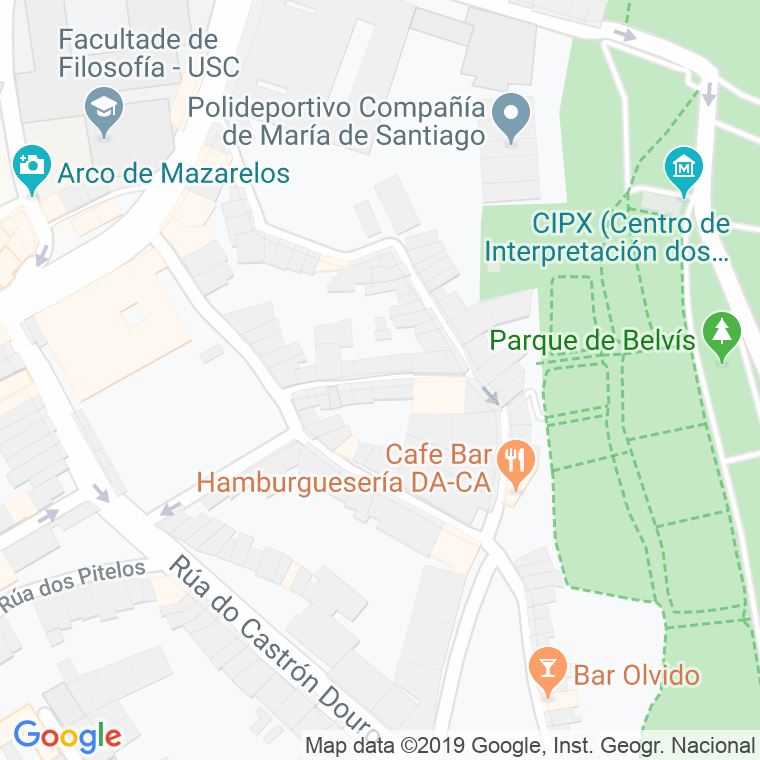 Código Postal calle Entrepexigos en Santiago de Compostela