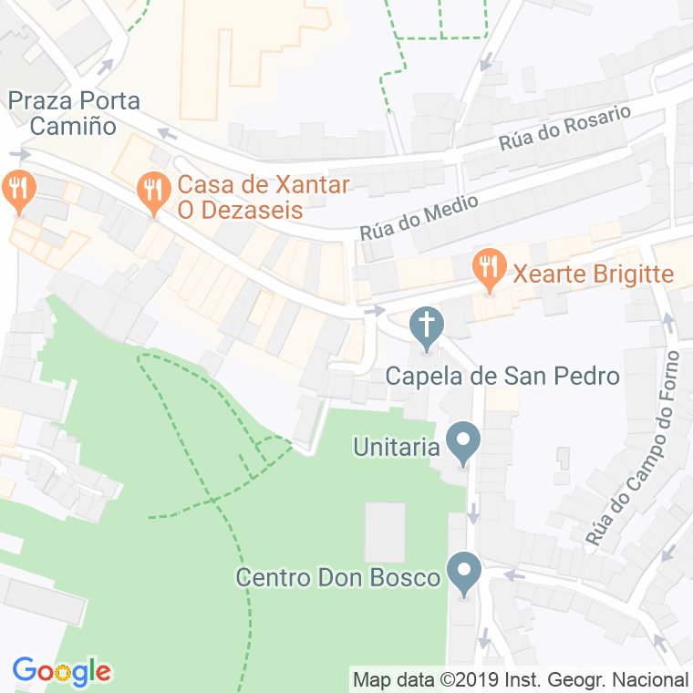 Código Postal calle Fontiñas, ruela en Santiago de Compostela
