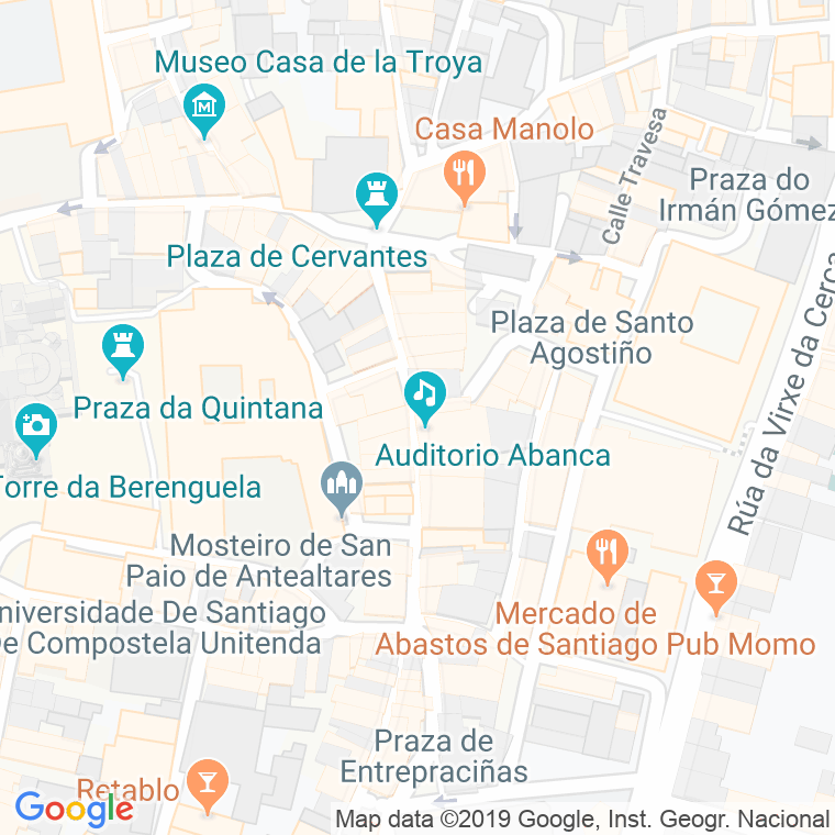 Código Postal calle Preguntoiro en Santiago de Compostela