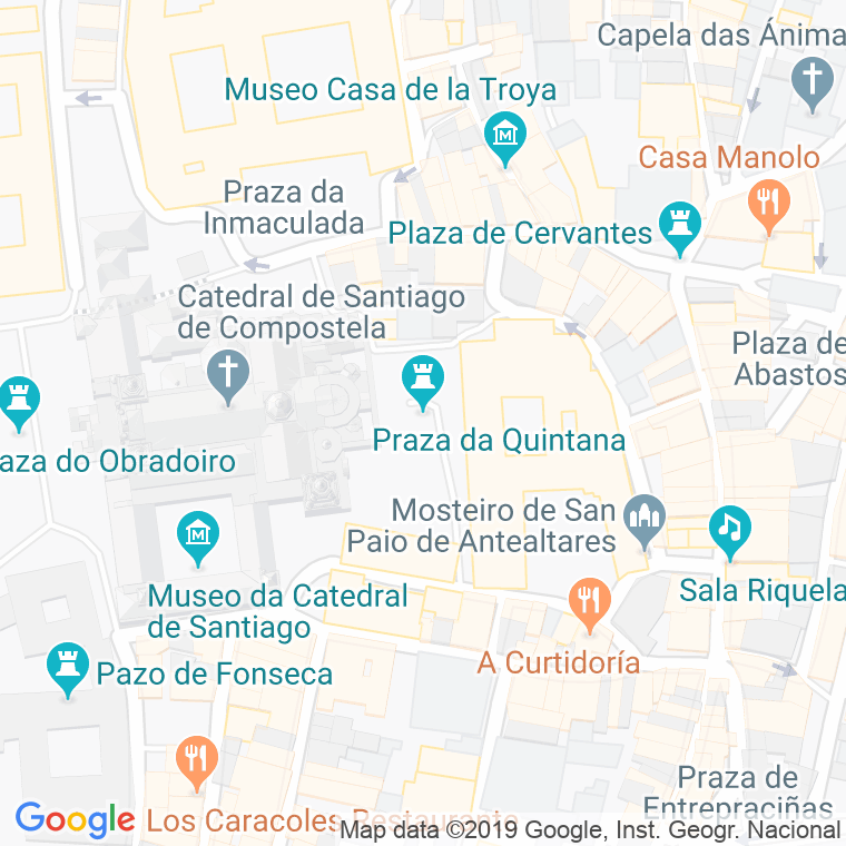 Código Postal calle Quintana, Da, transito en Santiago de Compostela
